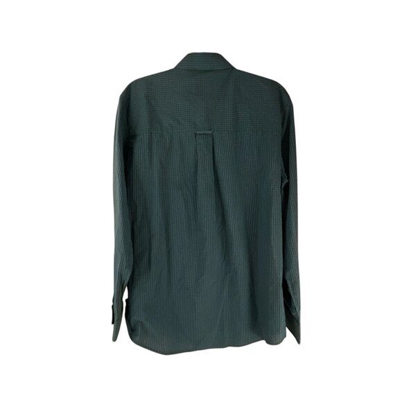 Chaps Mens Green Plaid Button-Down Shirt M Tall Long Sleeve Cotton Blend Easy Ca - Picture 4 of 11